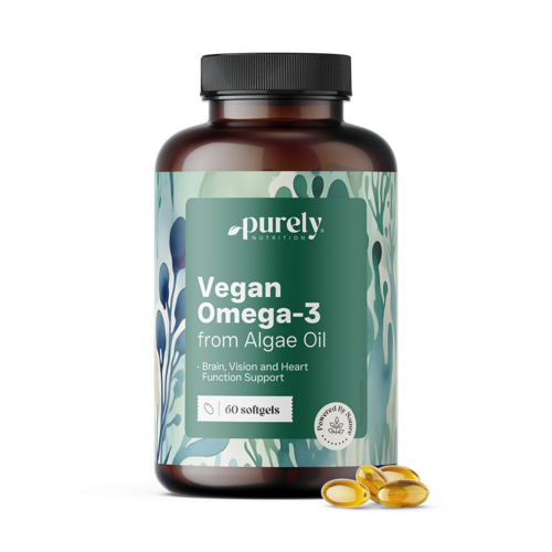 Ómega-3 vegan 1000 mg – de algas, 60 cápsulas moles