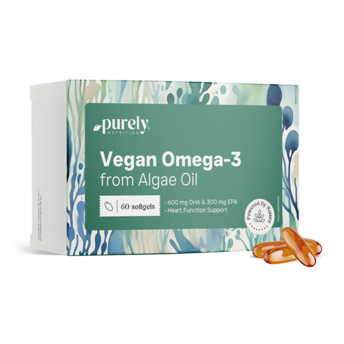 Ómega-3 vegan 1100 mg – de algas, 60 cápsulas moles