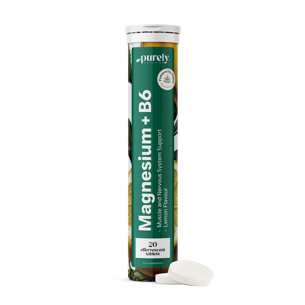 Magnésio + vitamina B6 - comprimidos efervescentes.