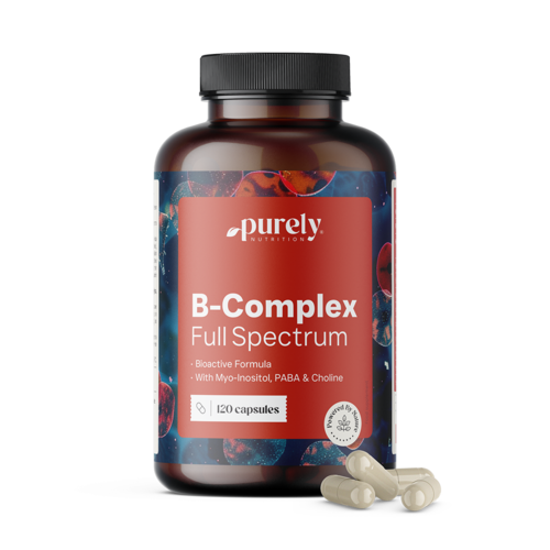 Complexo B – espectro completo de vitaminas B, 120 cápsulas