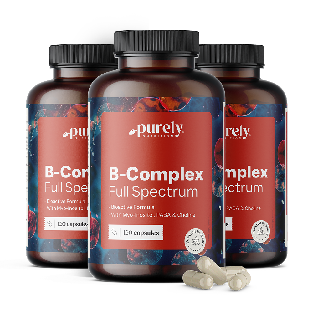 3x Complexo B – espectro completo de vitaminas B B-kompleks – celoten spekter vitaminov B