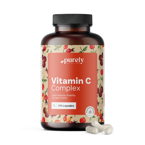 Complexo de vitamina C - de acerola, rosa mosqueta e camu camu, 180 cápsulas