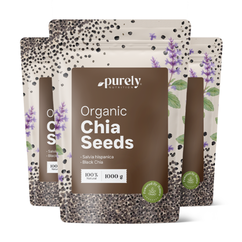 3x BIO Sementes de Chia, total de 3000 g