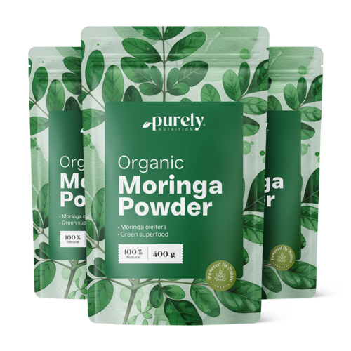 3x BIO Moringa em pó, total de 1200 g