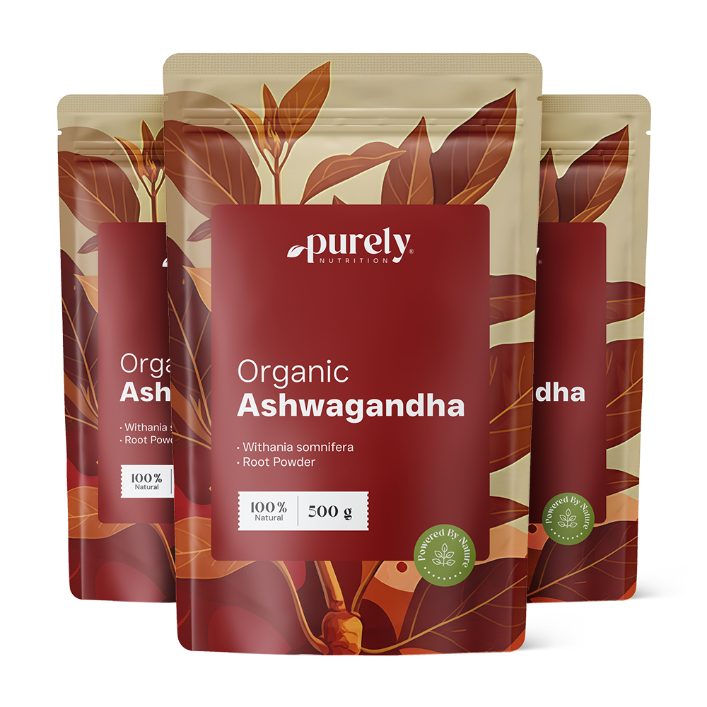 3x BIO Ashwagandha em pó BIO Ašvaganda v prahu
