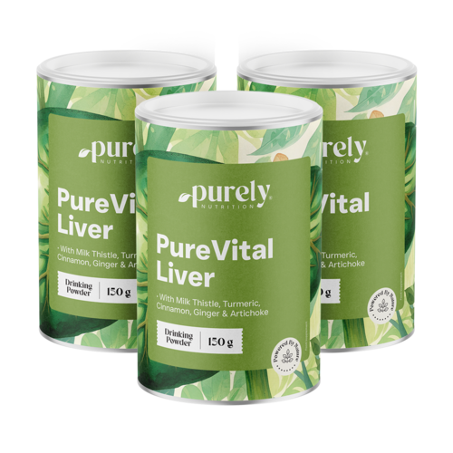 3x PureVital Liver – complexo herbal, total de 450 g