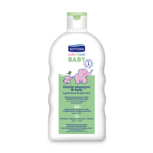 Champô e banho para bebés - hipericão e aloe vera.
