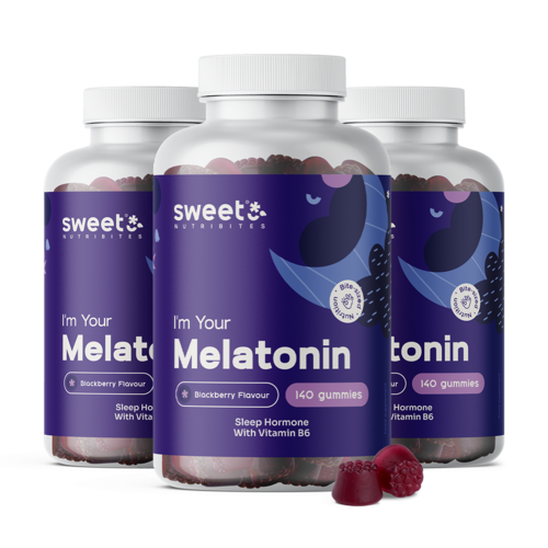 3x Melatonina 1 mg, total de 420 gomas