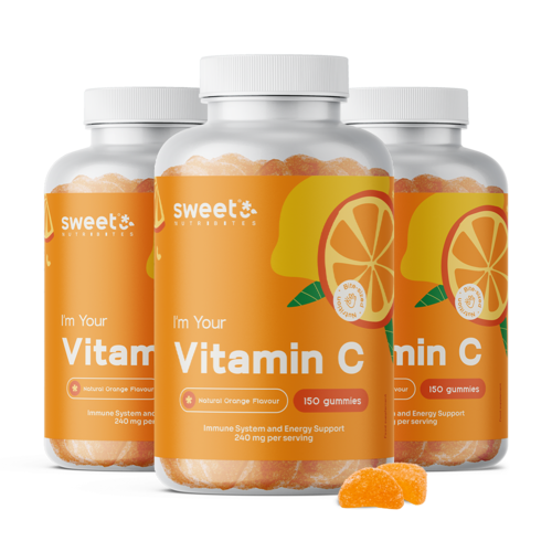 3x Vitamina C 240 mg, total de 450 gomas