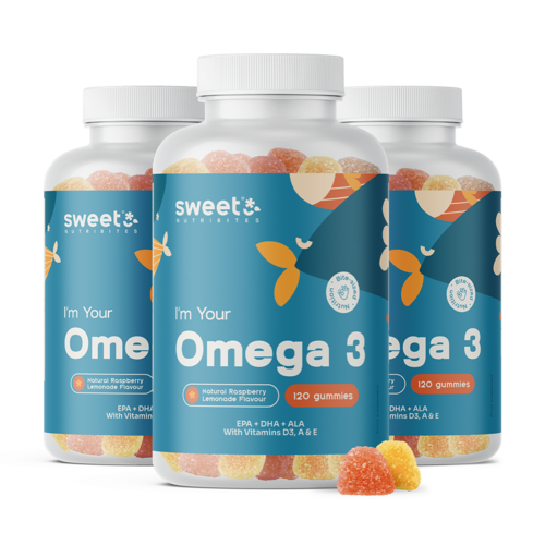 3x Ómega-3, total de 360 gomas