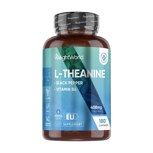 L-teanina com extrato de pimenta preta, 180 cápsulas