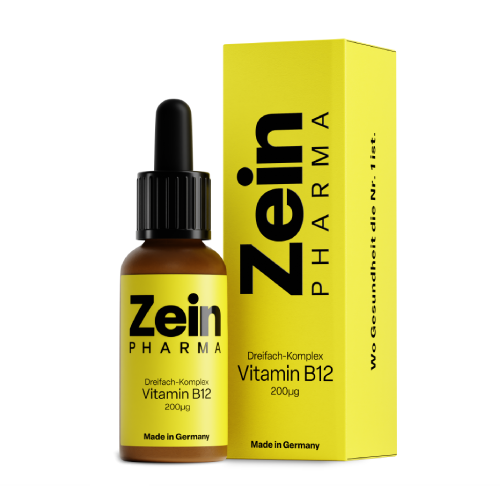 Vitamina B12 em gotas.